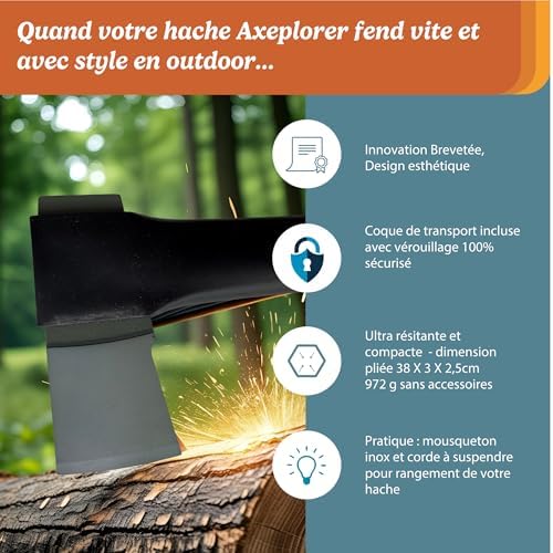 Vue 2 de Axeplorer Hache Incassable Cm