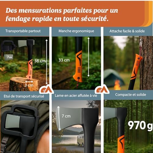 Vue 3 de Axeplorer Hache Incassable Cm