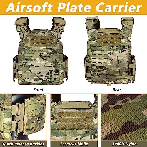 Vue 5 de Gilet Tactique Militaire Airsoft