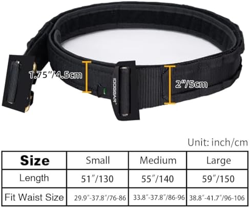 Vue 3 de Idogear Pouces Ceinture Tactique