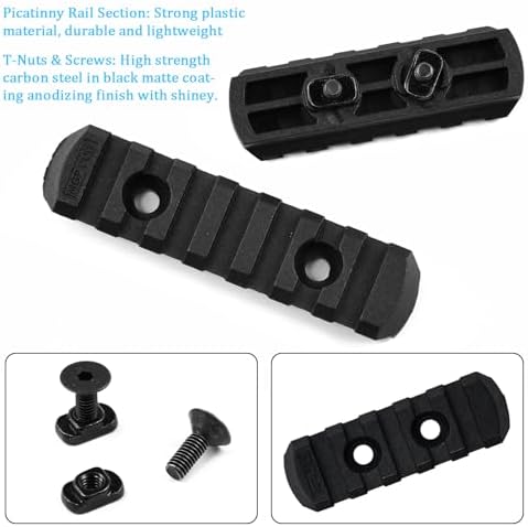 Vue 3 de Pcs Rails Picatinny Abs