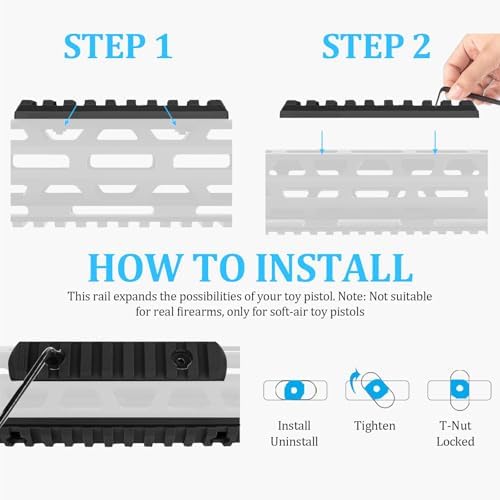 Vue 6 de Pcs Rails Picatinny Abs
