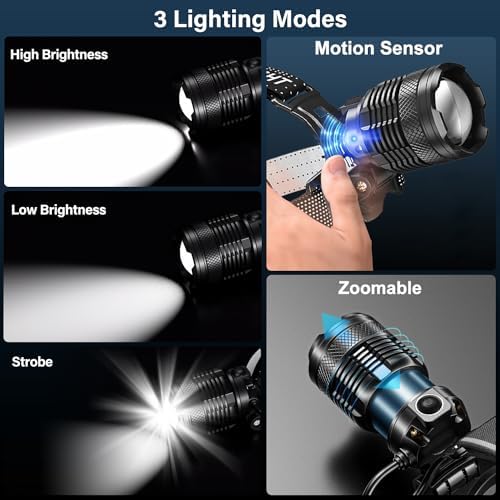 Vue 3 de Lampe Frontale Ultra Puissante