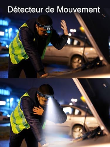 Vue 4 de Unbon Lampe Frontale Led