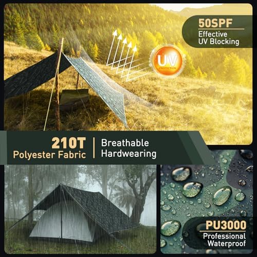 Vue 2 de Bache Antipluie Xmxm Camping