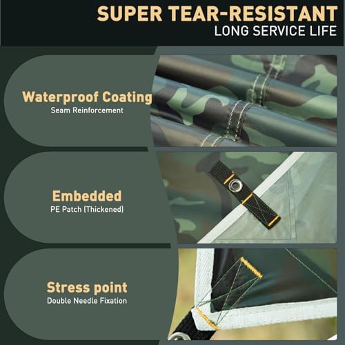 Vue 3 de Bache Antipluie Xmxm Camping