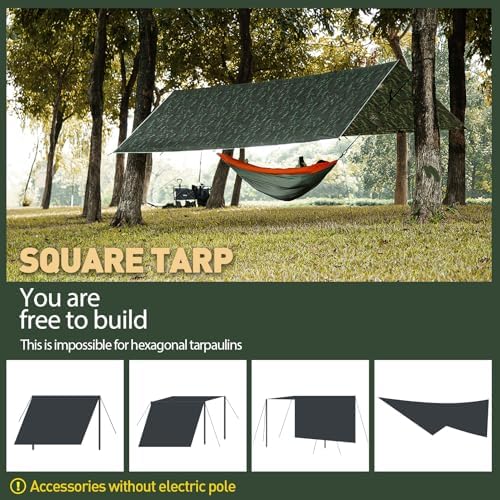 Vue 5 de Bache Antipluie Xmxm Camping