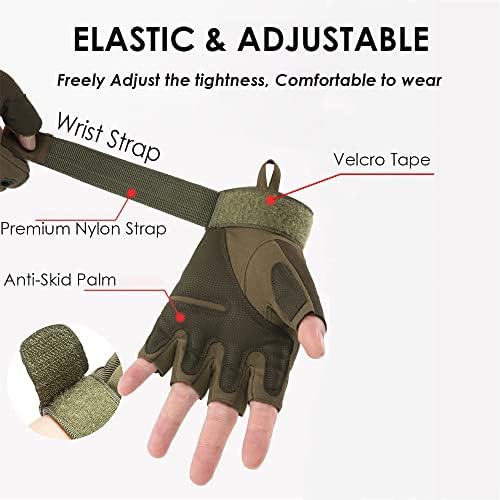 Vue 5 de Gants Tactiques Demidoigts Pour