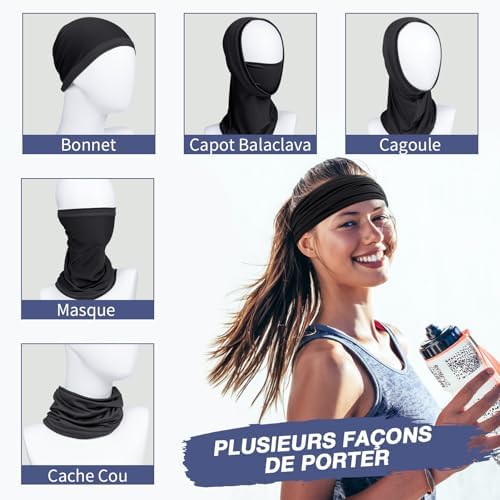 Vue 6 de Pieces Cache Cou Elastique