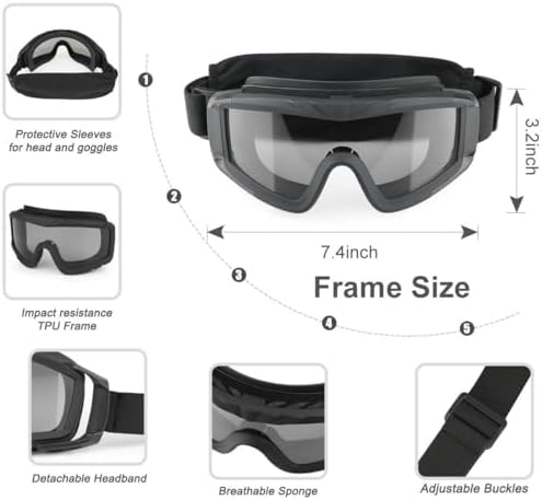 Vue 2 de Feyachi Lunettes De Protection