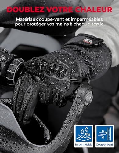 Vue 2 de Gants De Moto Hiver