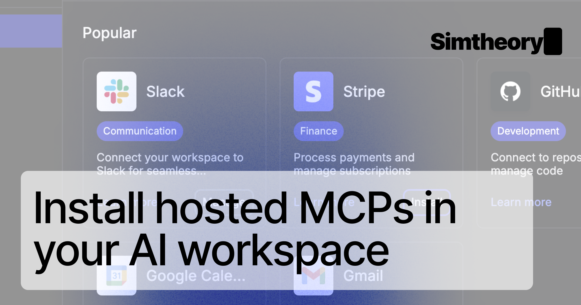 Audio creation MCP Servers on Simtheory