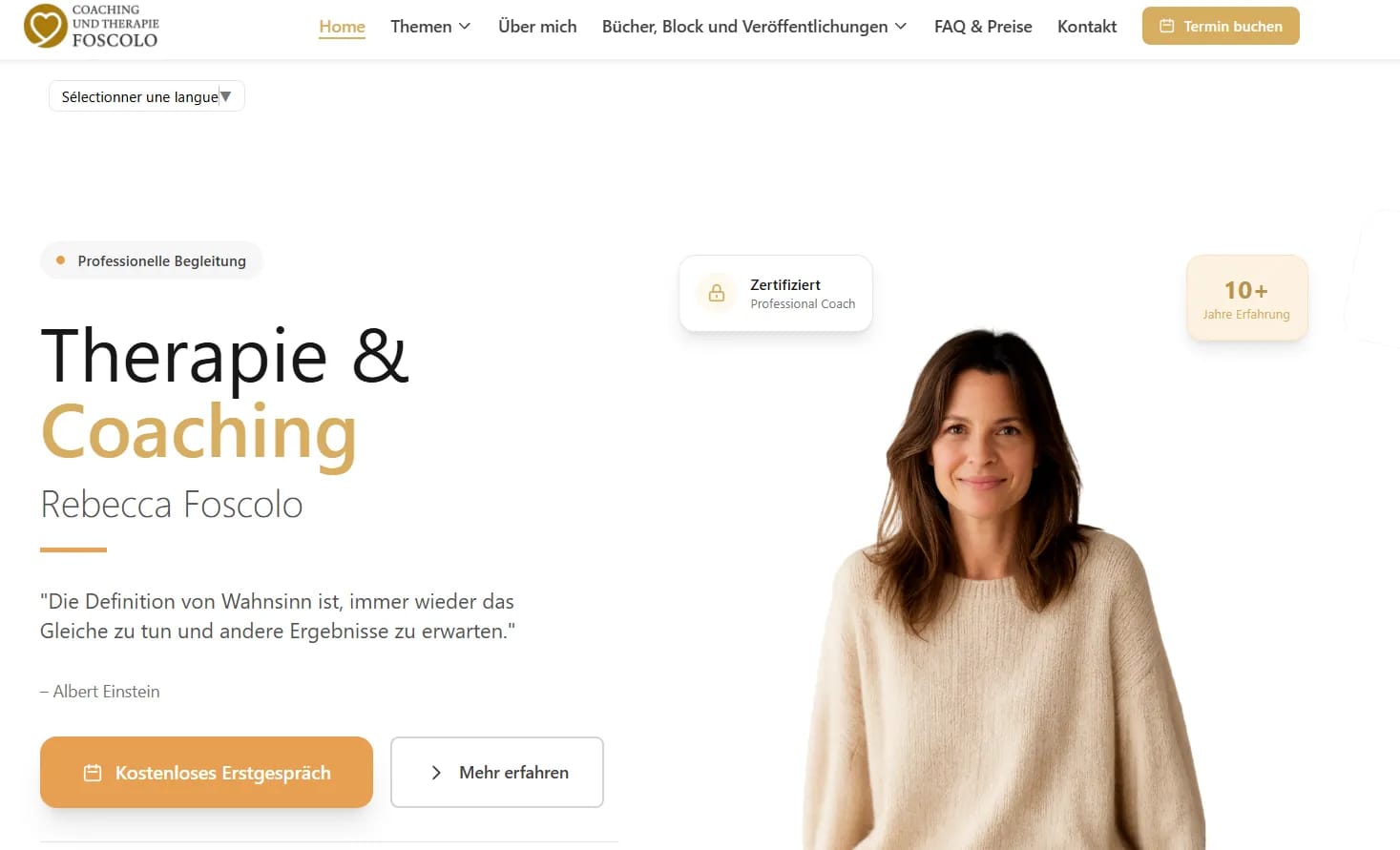 Réalisation Coaching und Therapie Foscolo — Services Professionnels