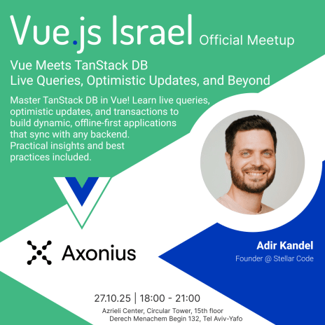 Vue.js Israel speaker - Adir Kandel
