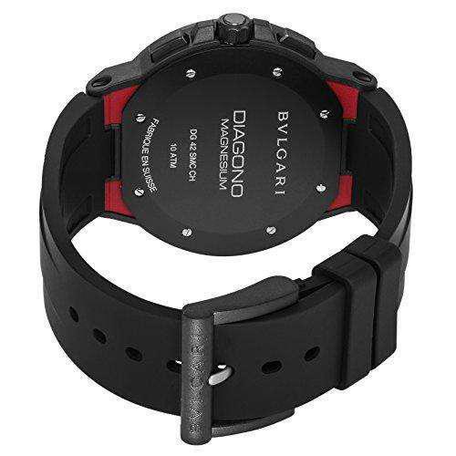Bvlgari Diagono Magnesium Red Dial Chronograph Automatic with Rubber 42 - Watch Only thumbnail 4