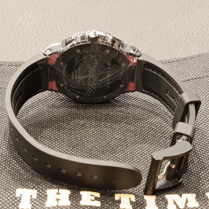 Bvlgari Diagono Magnesium Red Dial Chronograph Automatic with Rubber 42 - Watch Only thumbnail 6