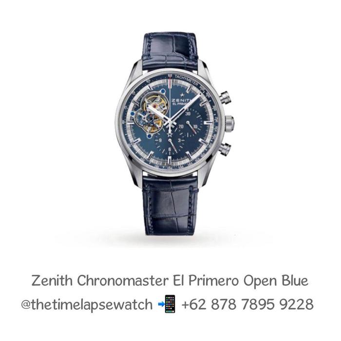 Zenith Chronomaster Open Case, Blue Dial Chronograph Leather 42 mm