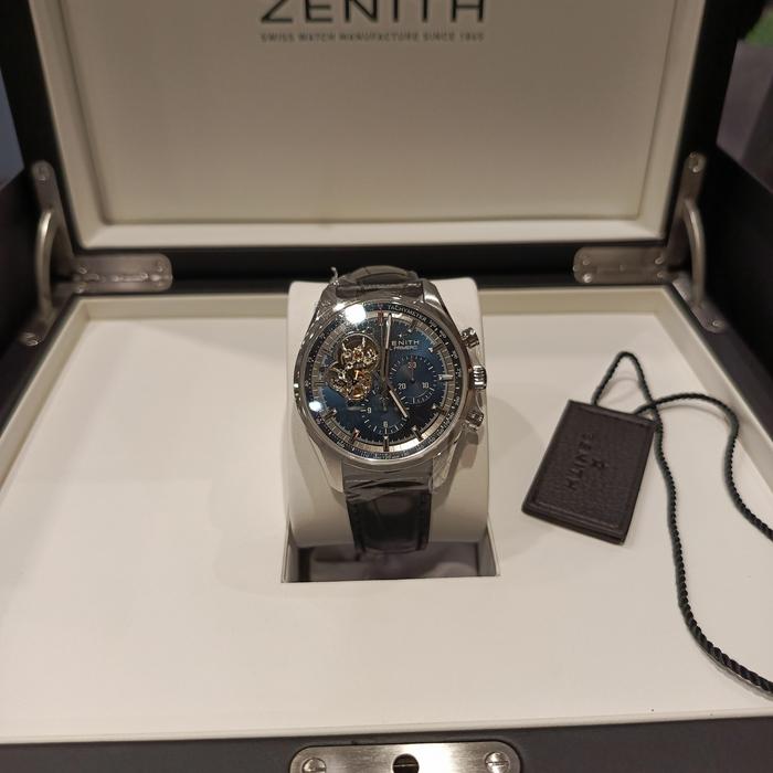 Zenith Chronomaster Open Case, Blue Dial Chronograph Leather 42 mm thumbnail 3