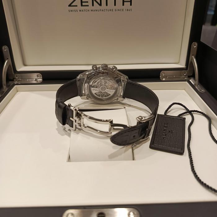 Zenith Chronomaster Open Case, Blue Dial Chronograph Leather 42 mm thumbnail 4