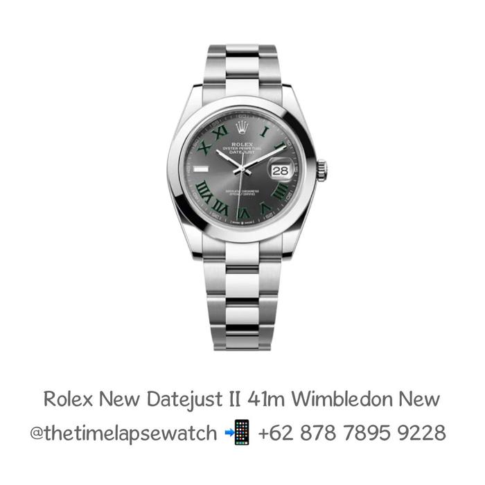 Rolex New Datejust II 41m, Domed Bezel, Wimbledon Dial - New In Box