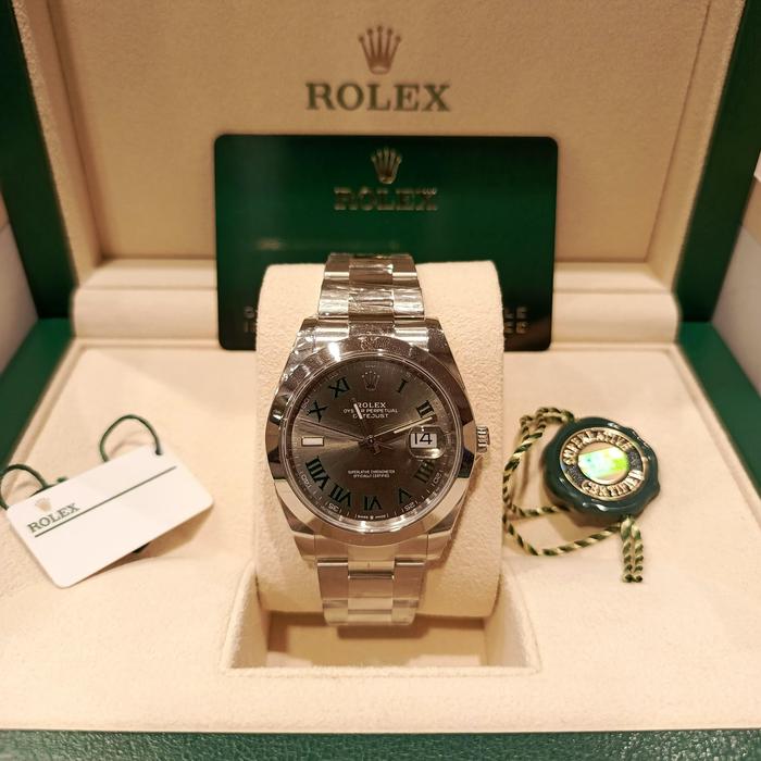 Rolex New Datejust II 41m, Domed Bezel, Wimbledon Dial - New In Box thumbnail 4