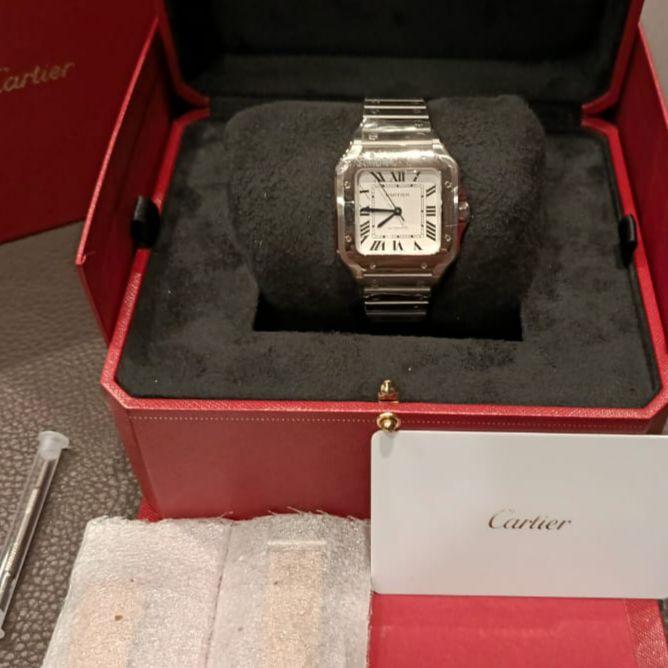 Cartier New Santos 100M Silver Dial Stainless Steel - New in Box 2025 thumbnail 4
