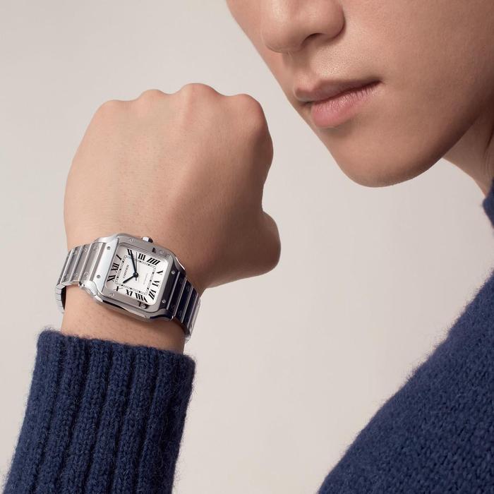 Cartier New Santos 100M Silver Dial Stainless Steel - New in Box 2025 thumbnail 5