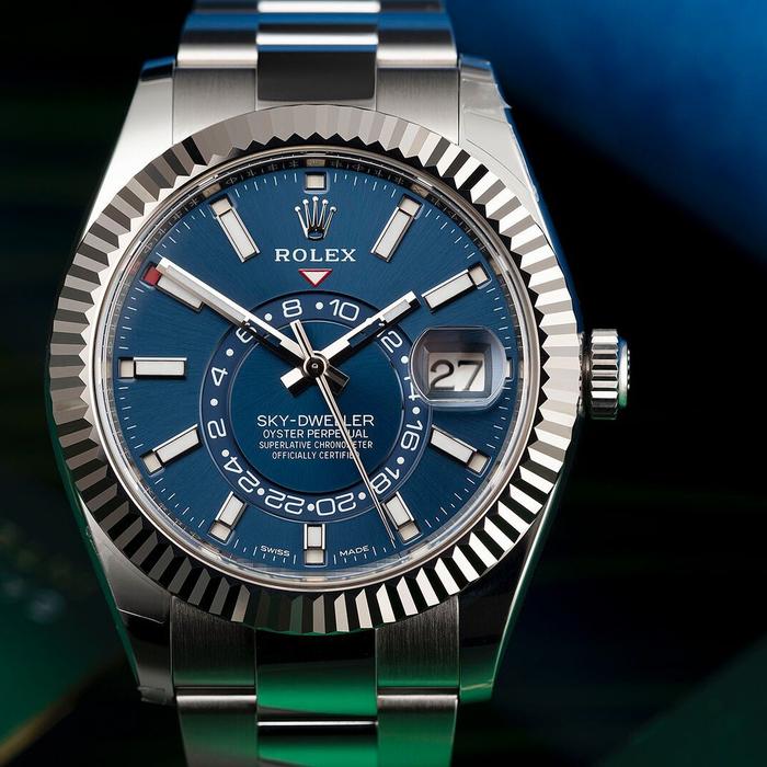 Rolex Skydweller Blue Dial Stainless Steel Oyster