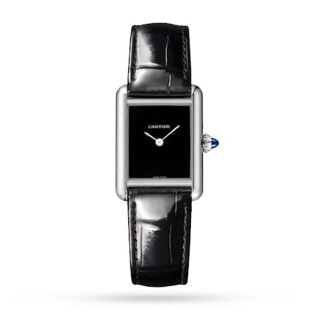 Cartier Tank Must De Black Dial Leather Quartz 22 - New in Box