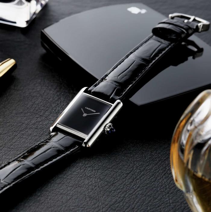 Cartier Tank Must De Black Dial Leather Quartz 22 - New in Box thumbnail 5