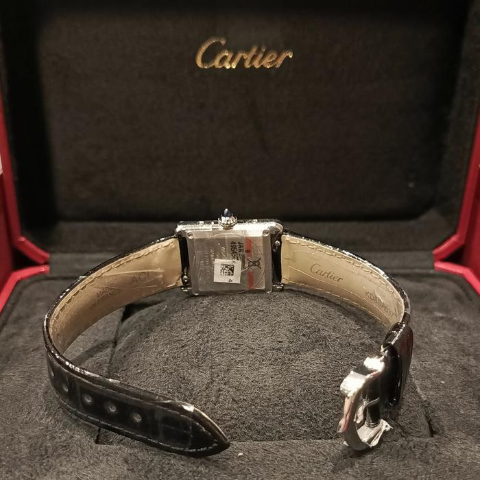 Cartier Tank Must De Black Dial Leather Quartz 22 - New in Box thumbnail 7
