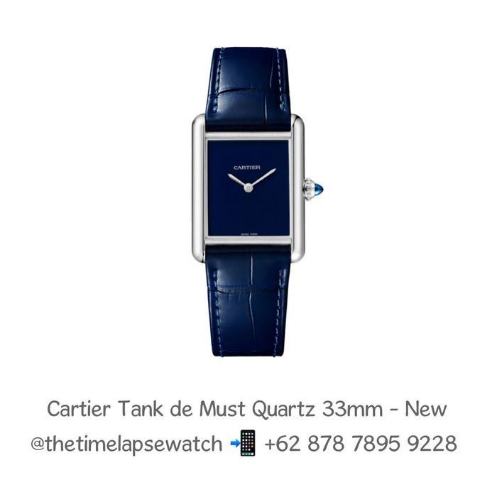 Cartier Tank Must De with Leather Quartz 33m - New in Box