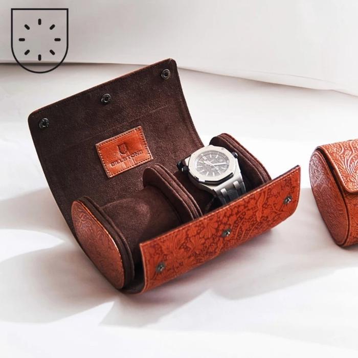 Billstone Voyager Batik 2 - Watch Roll - Watch Travel Case - Watch Box