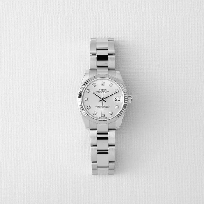 Rolex Datejust Lady 31m, Diamonds Index Silver Dial Oyster thumbnail 5