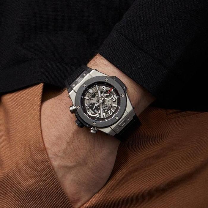 Hublot Big Bang Unico Titanium / Ceramic Bezel Chronograph Leather 45 thumbnail 5