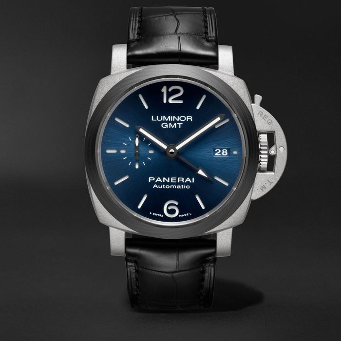 Panerai Luminor GMT Blue Dial, Carbon Bezel Titanium Sandblast PAM 1279 - 41,5 mm