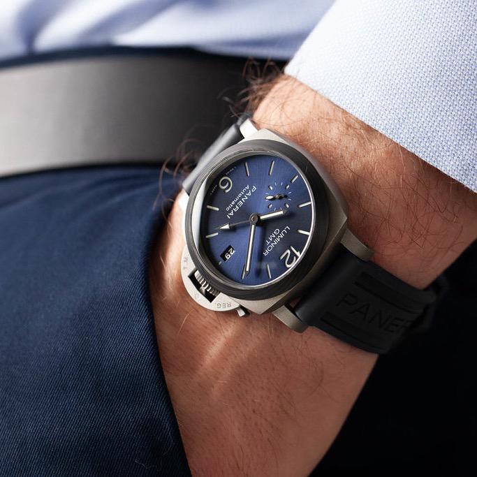 Panerai Luminor GMT Blue Dial, Carbon Bezel Titanium Sandblast PAM 1279 - 41,5 mm thumbnail 9