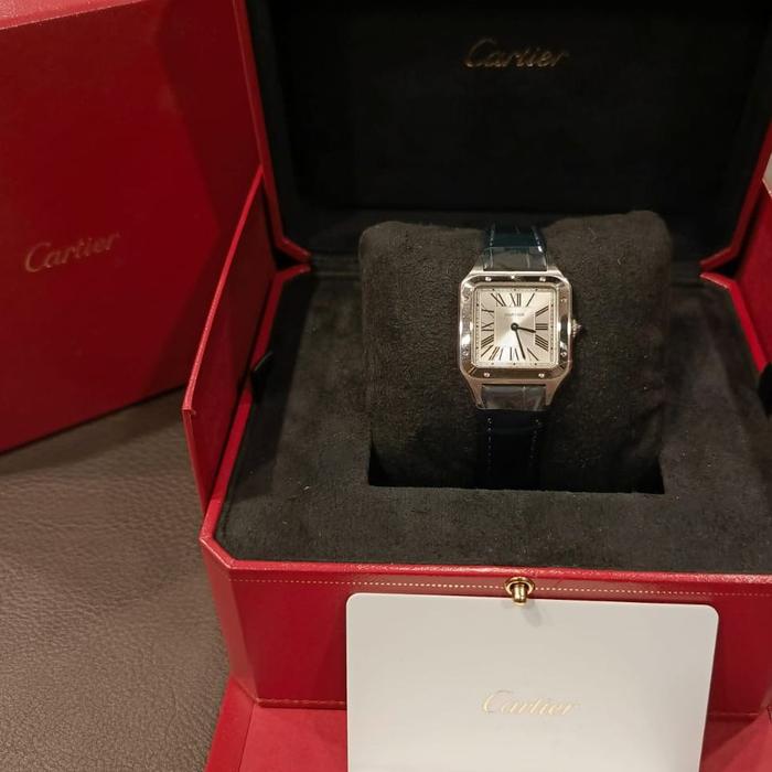 Cartier Santos Dumont Steel 'S' Size 27,5 mm - New in Box thumbnail 4