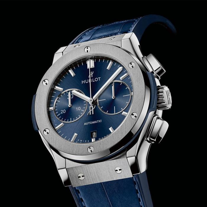 Hublot Classic Fusion Titanium Blue Dial Chronograph 45 - 2021