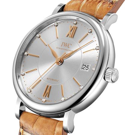 IWC Portofino Diamonds Index Silver Dial Automatic 37 mm - 2018
