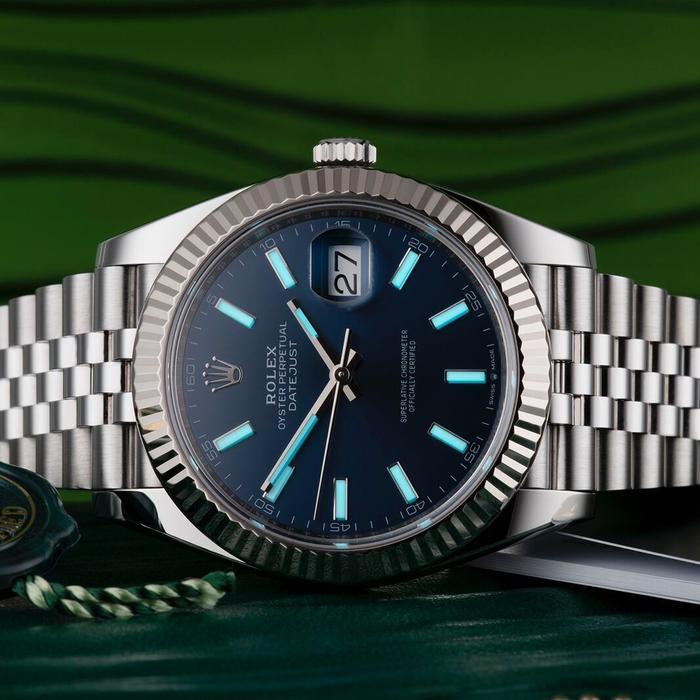 Rolex New Datejust II 41 mm Stick Index Blue Dial Stainless Steel Jubilee thumbnail 3