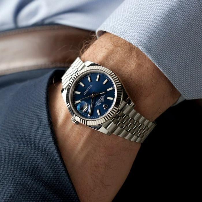 Rolex New Datejust II 41 mm Stick Index Blue Dial Stainless Steel Jubilee thumbnail 5