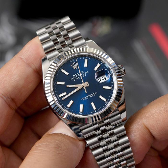 Rolex New Datejust II 41 mm Stick Index Blue Dial Stainless Steel Jubilee thumbnail 8