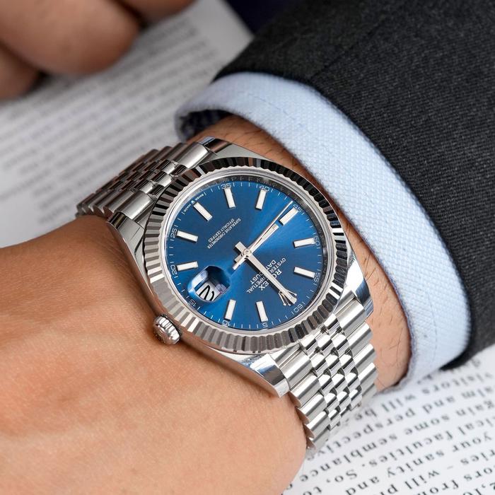 Rolex New Datejust II 41 mm Stick Index Blue Dial Stainless Steel Jubilee thumbnail 9