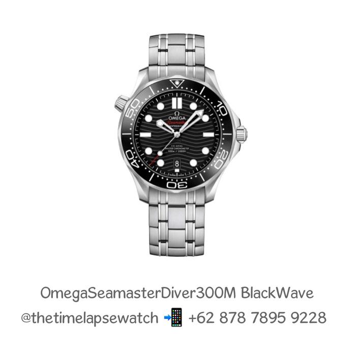 Omega Seamaster Diver 300M, Black Wave Dial with Black Ceramic Bezel Bracelet - 2024