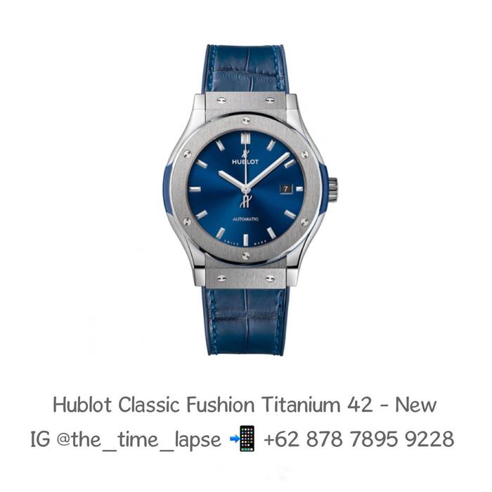 Hublot Classic Fushion Blue Dial Titanium 42m - New in Box