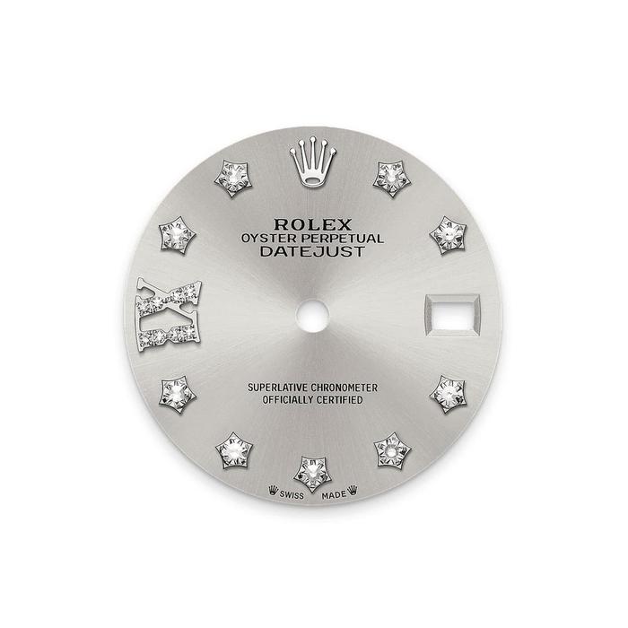 Rolex Datejust Lady 28m, Factory Diamonds Bezel, XI Diamonds Index Silver Dial Stainless Steel Jubilee thumbnail 3