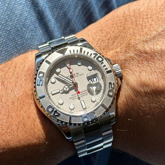 Rolex Yachtmaster Silver - 40 mm thumbnail 8