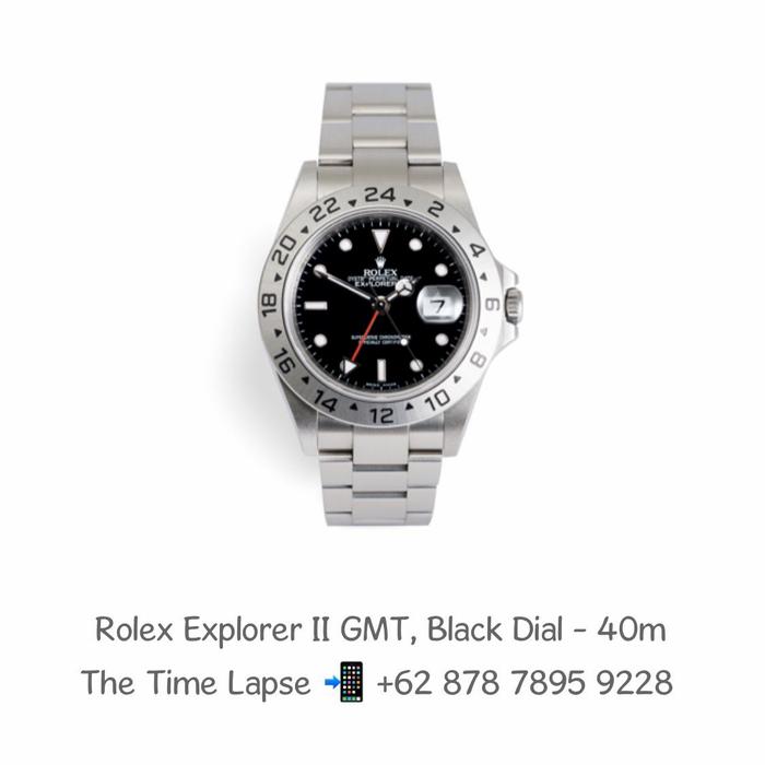 Rolex Explorer II GMT, Black Dial - 40m