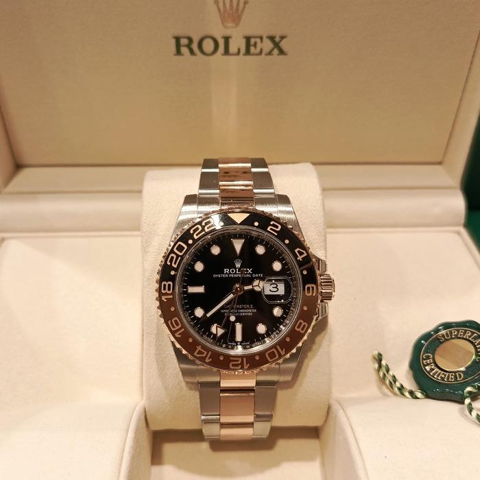 Rolex GMT Master II, Brown & Black Ceramic Steel & 18K Rose Gold thumbnail 6